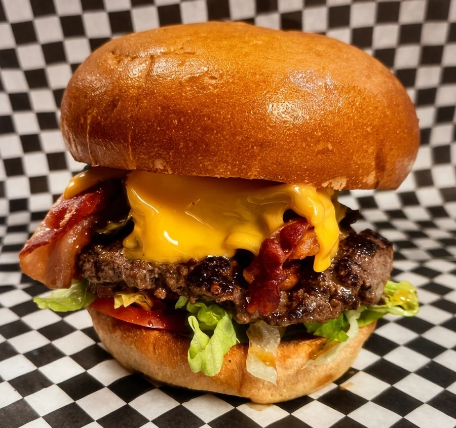 Comfort-food homemade burger at Sal's Famous on 82 St Edmonton